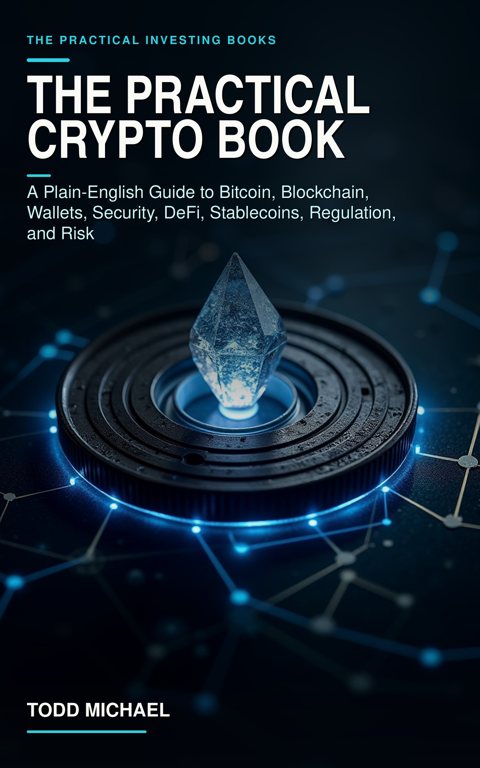 The Practical Crypto Book: A Plain-English Guide to Bitcoin, Blockchain, Wallets, Security, DeFi, Stablecoins, Regulation, and Risk — book cover